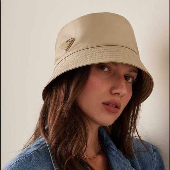 🆕 PRADA bucket hat nylon desert beige tan hat unisex men’s Medium women’s Lrg - Picture 11 of 13